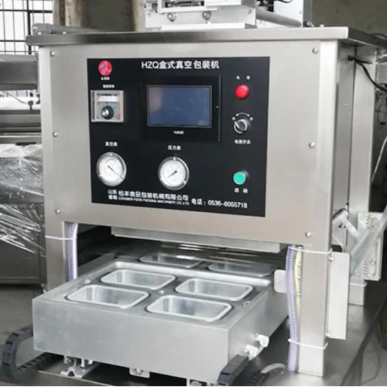 MAP Automatic Atmosphere Box Package Shrimp Fresh Meat Seafood Vacuum Skin Packaging Machine Customized Filling Auto Brand