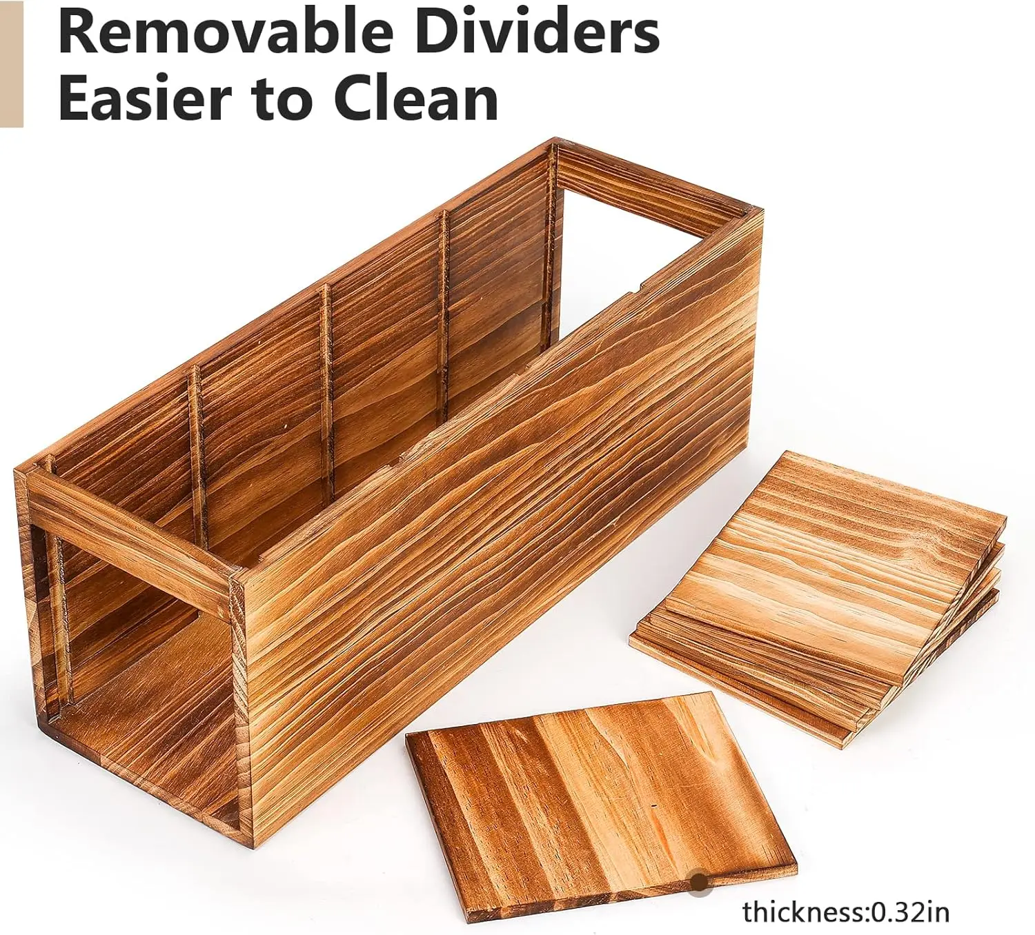 Custom wholesale rustic vintage color farmhouse kitchen countertop wooden storage box