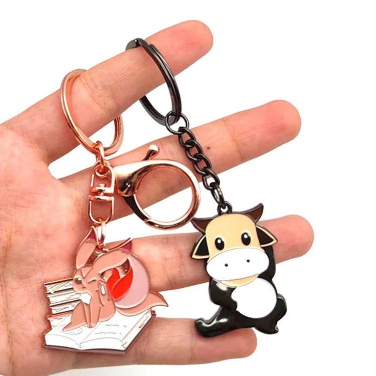 YYX Manufacturer Zinc Custom Multi Sided Enamel Charms Metal Keychains Custom Designer Cute Hardware Enamel Pin Keychains