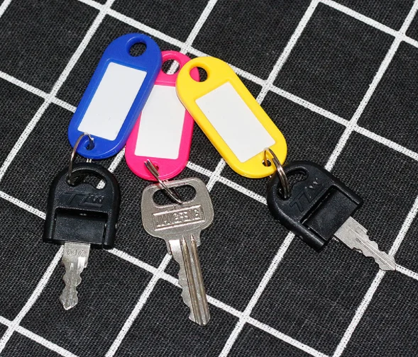 Custom Logo Portable Plastic Key Chain Card For Office Dormitory Key Tag keychain