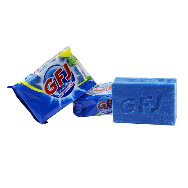 China Commercial Cheap Soap Bar High Quality Custom 0wn Brand Strong Cleaning Daily Used Blue Laundry Soap
