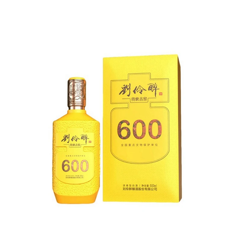 
LIU LING ZUI Ancient Cellar Handed Down600 52% Degree Ceramic Bottle Remarkable Quality White Liquor 