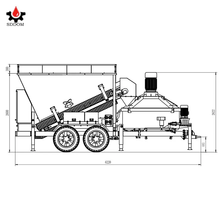 Factory Price Small Concrete Mixing Plant In Nepal 50m3/h Mobile Concrete Mixing Plant With Cement Silo