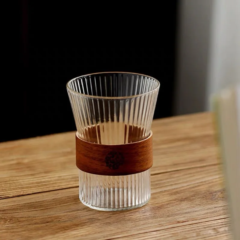 6 pack 10 oz Lead free borosilicate glass cup ,bar glassware  ,ribbed cocktail glass set