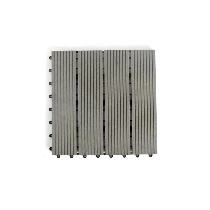 Exterior composite pvc diy wpc decking floor tiles patio deck tiles