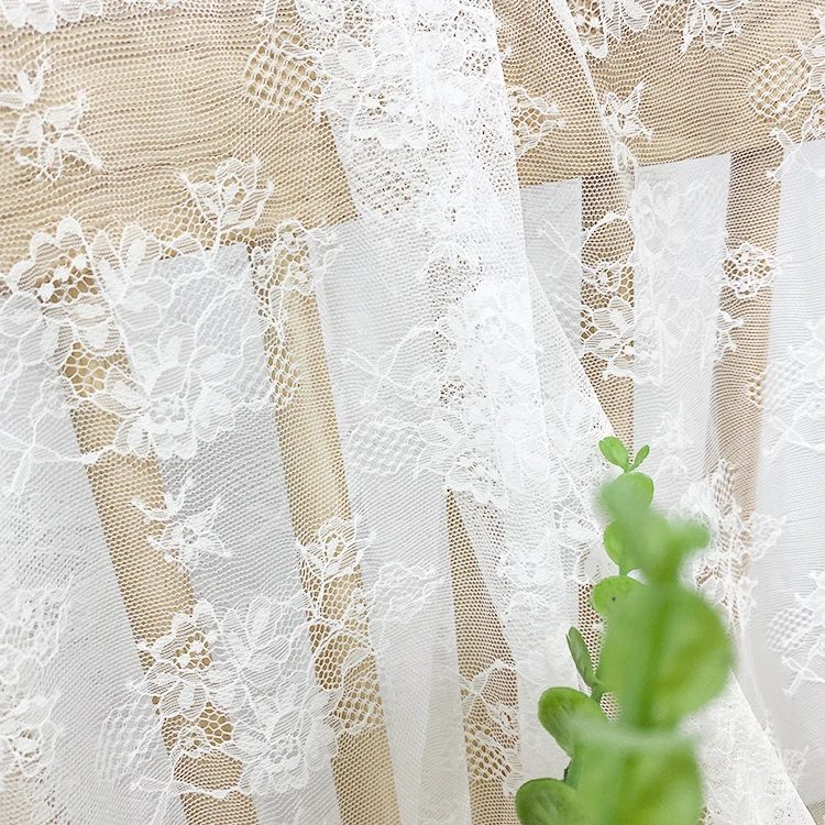 Crepe Drapery Roll Switzerland Girls Sewing Tulle Jacquard Yard Dresses White Laces Fabrics for