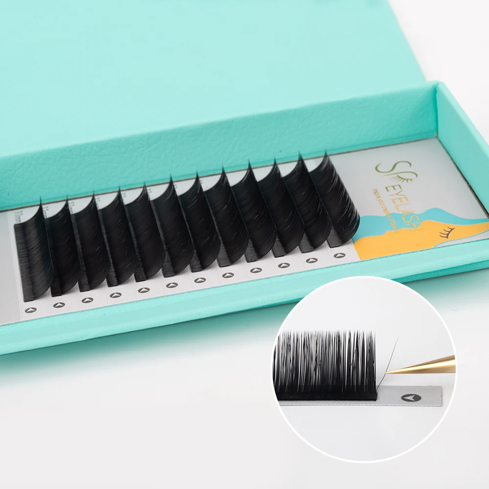 SP EYELASH All Size Lashes L M D curl 15-20mm Individual Lash Silk Faux Mink Custom Packaging Classic Eyelash Extension