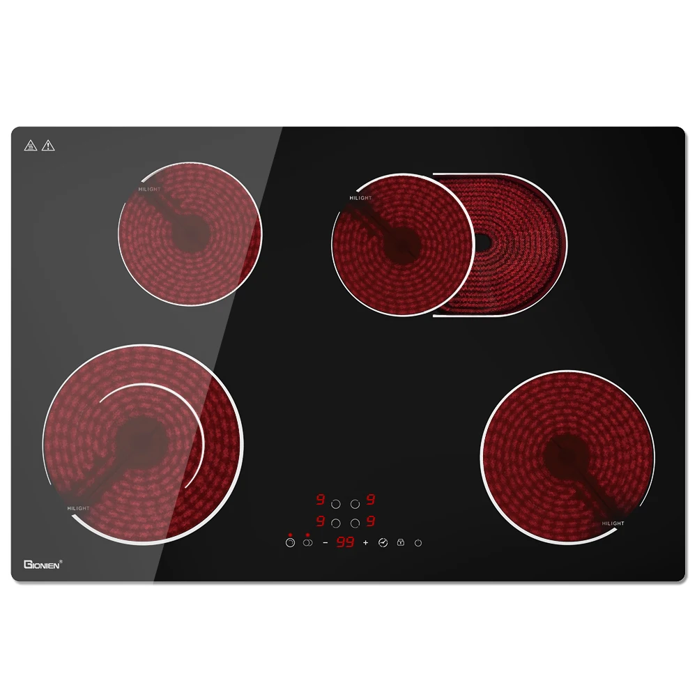 30-Inch 4-Burner Efficient Electric Ceramic Cooker Energy-Saving Design Eco-Friendly Cooking