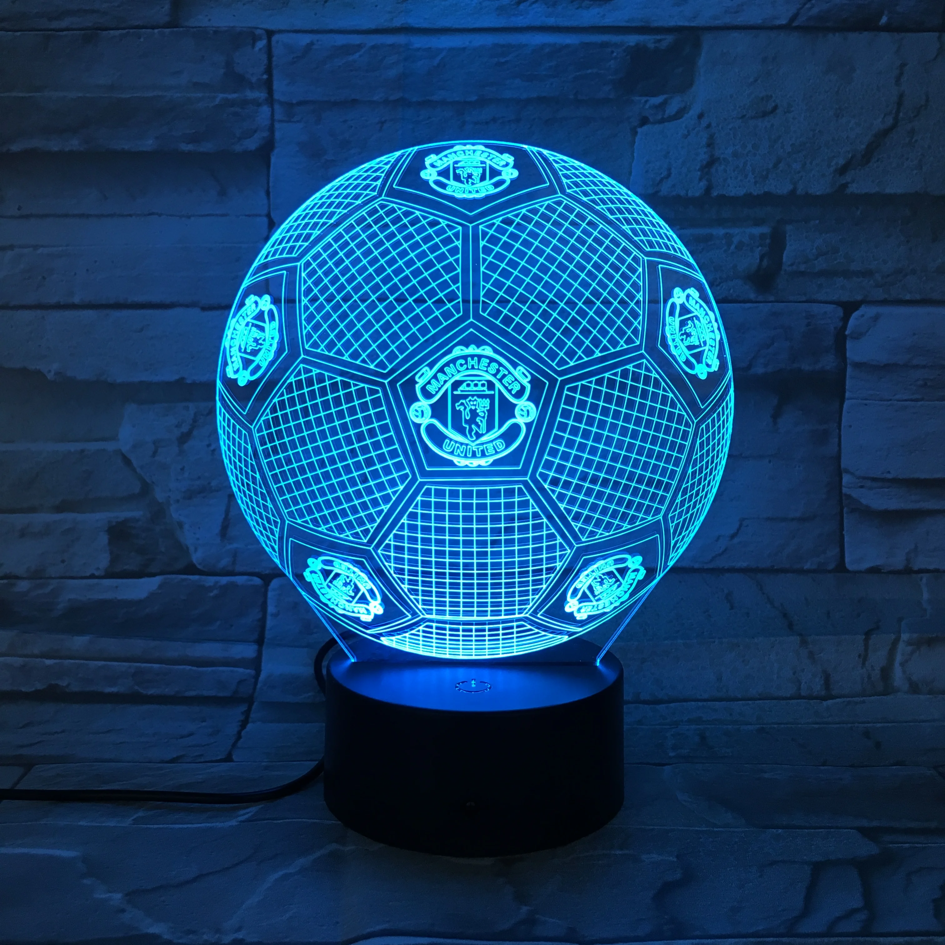 RTS EURO 2024 Acrylic Night Lights Custom Football design 3D Lamps For Soccer Fans
