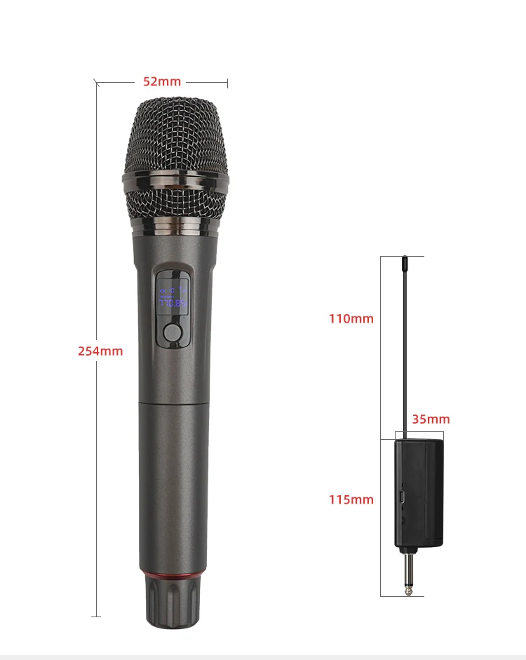 Sans Fil Professionnel Ktv Stage Handheld Audio System Dynamic Professional Wireless Microphone Noise Cancelling Microfone >98DB