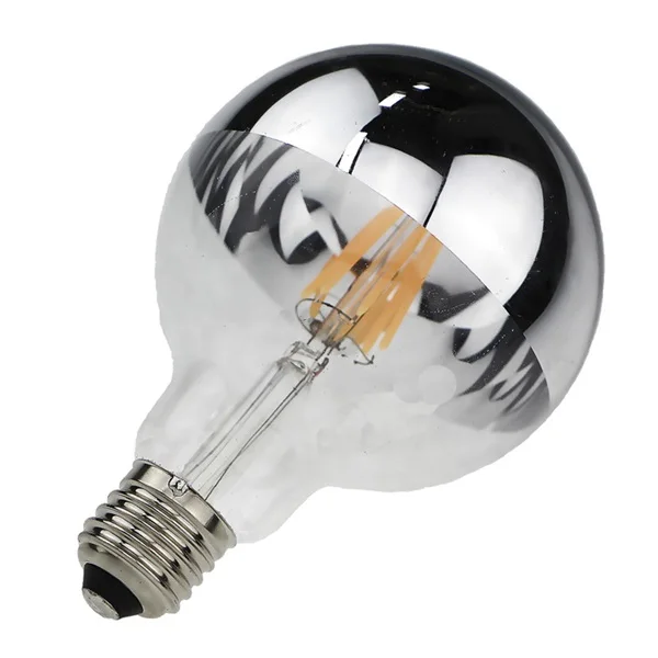 G95 opal 5w 6.5W  edison led filament bulb dimmable with durable plastic bulb cover