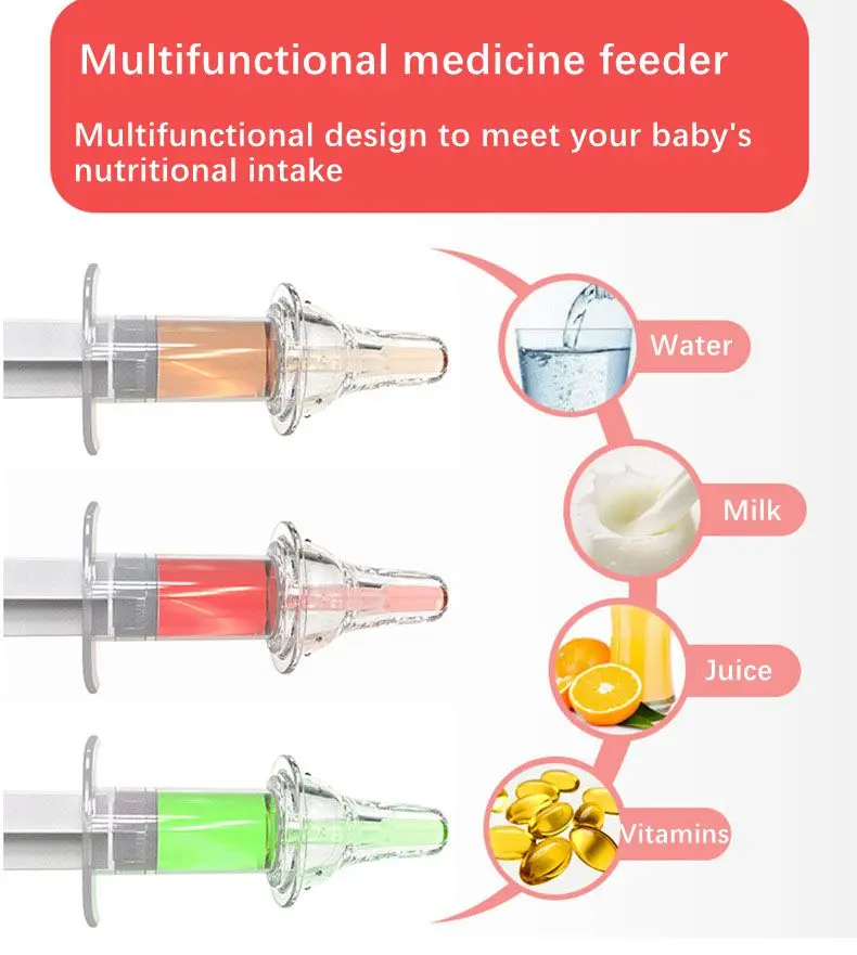 Medicine Dispenser With Oral Syringe,Pediatricians Tested Paci-oral Liquid Feeder,Baby Oral Medicine Feeder With Pacifier Head