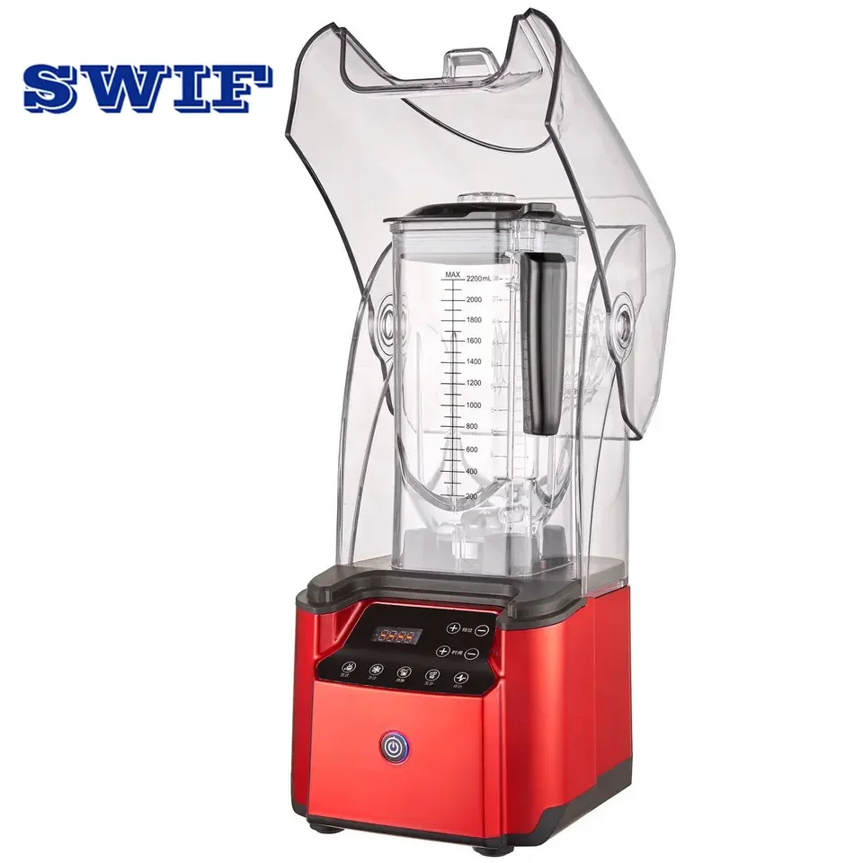 Профессиональный коммерческий блендер для сока 2200 Вт, аппарат для смузи, блендер, электрический миксер/Коммерческая соковыжималка, блендер, сверхмощный