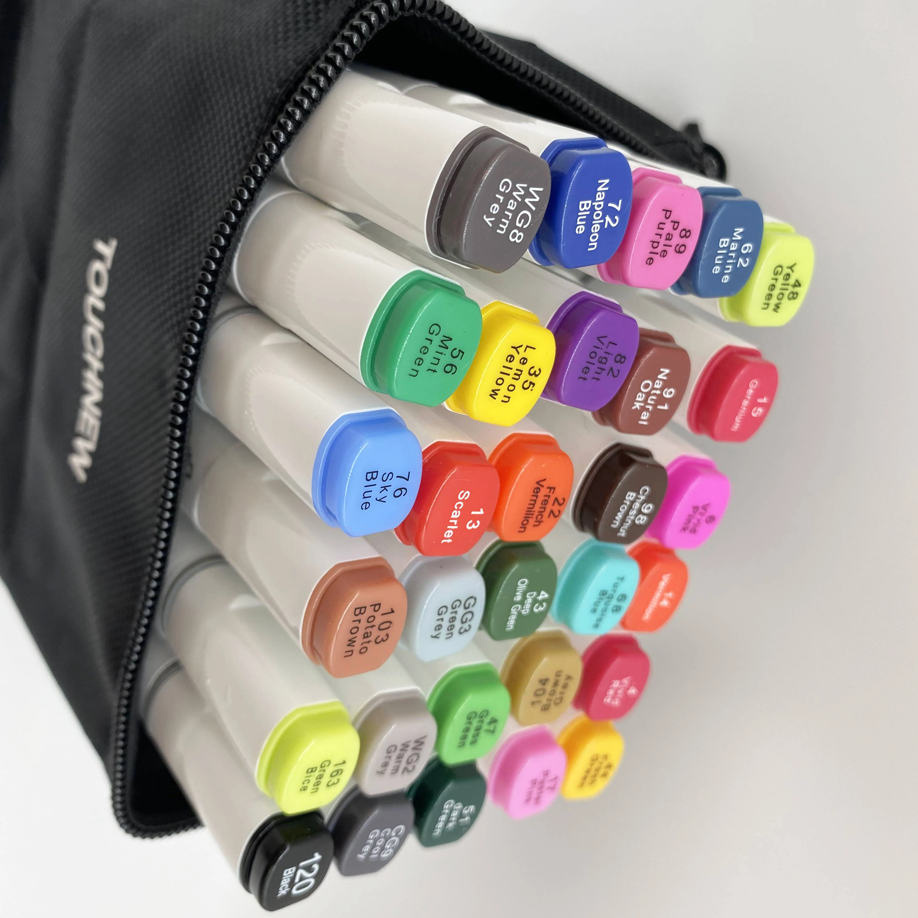 High Quality TOUCHNEW 6th Double Nib Markers Pen 30 Colors Sets Bag Packing