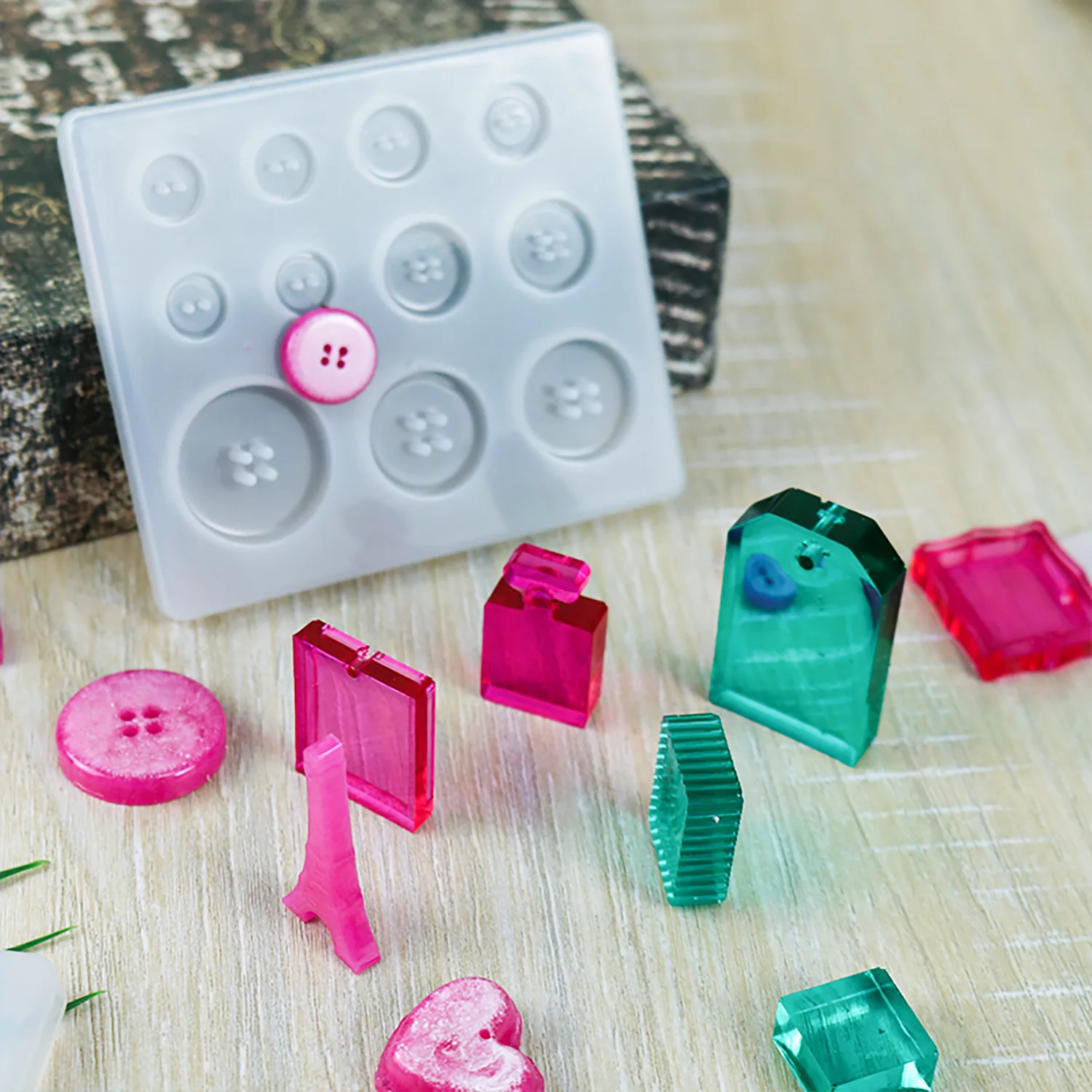 Silicone Molds for Epoxy Jewelry  DIY Resin Casting for Pendant Earrings Necklace Keychains