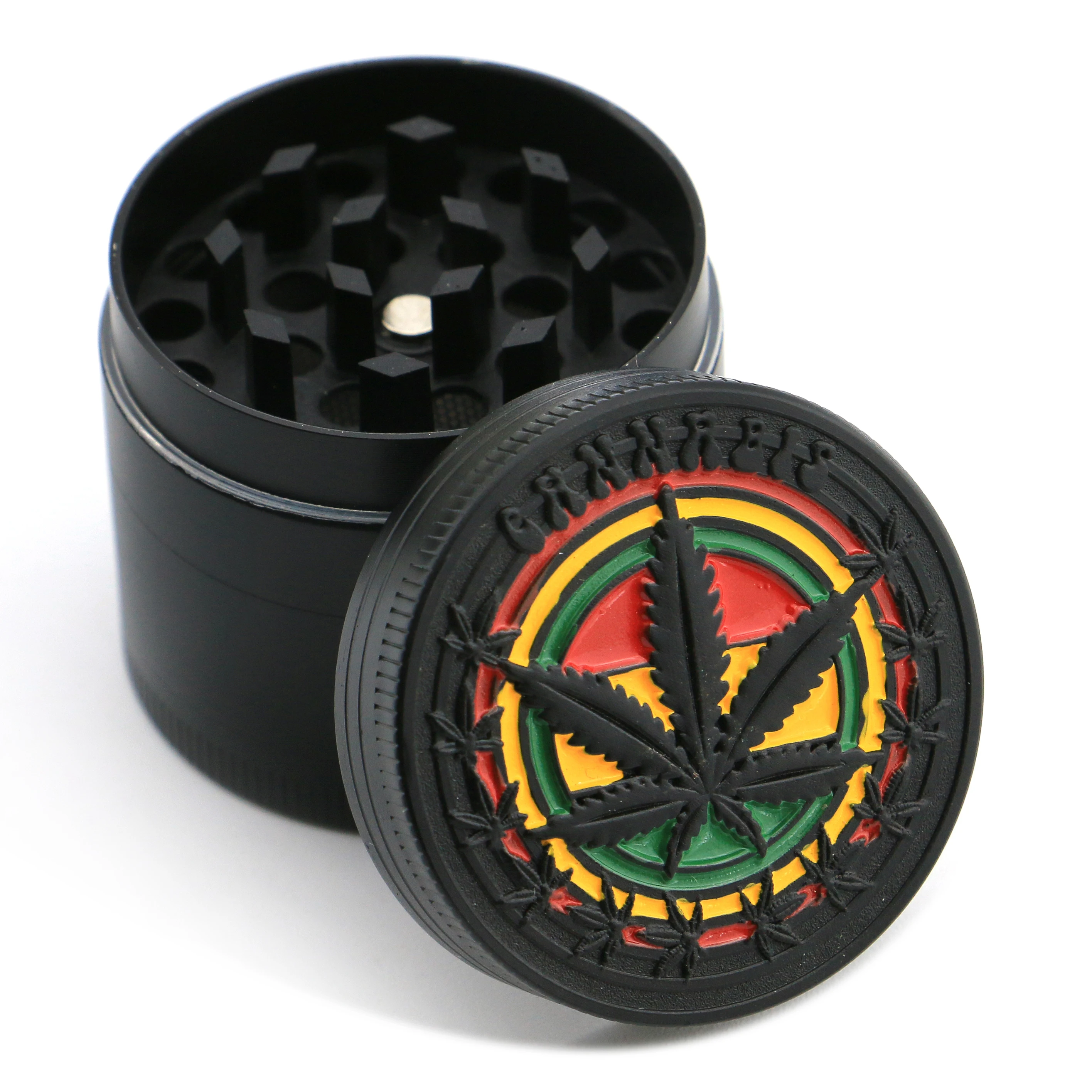 Изготовленным на заказ логосом Новый 4 слоя сломанной курить Точильщик металлический измельчитель табака курительная трубка травы сорняков шлифовальные машины