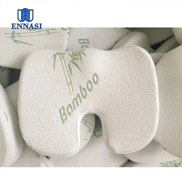 Soft Orthopedic Bamboo Memory Foam Car Seat Cushion with Handle