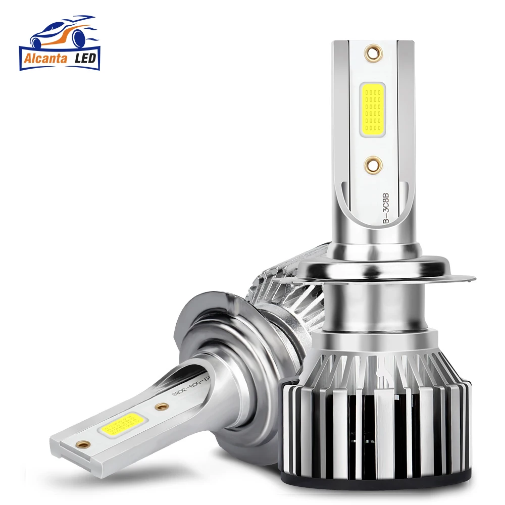AlcantaLED Led Headlight Bulbs H7 LED Car Lights H4 880 H11 HB3 9005 HB4 9006 H13 6000K 50W 12V 9000LM Auto Headlamps