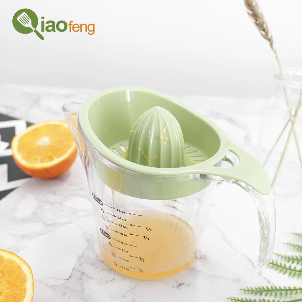 Orange Juicer Press Handheld Lemon Lime Citrus Squeezer with Measuring Cup