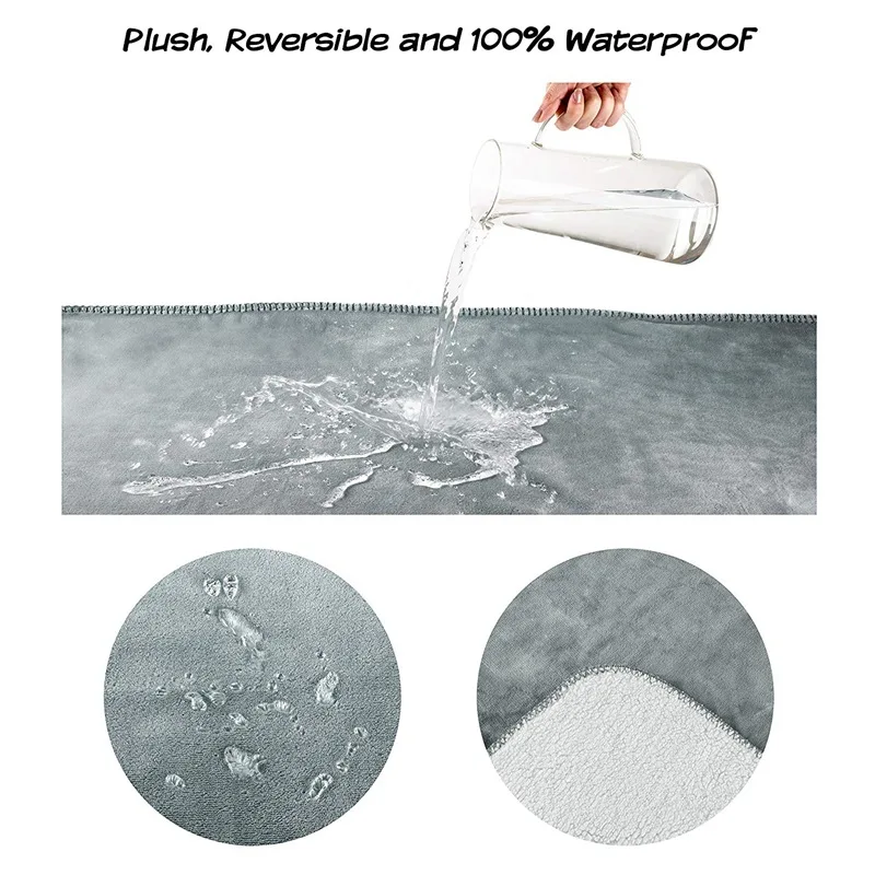 Flourish Waterproof Dog Blankets Machine Washable Soft Fleece Cat Pet Blanket