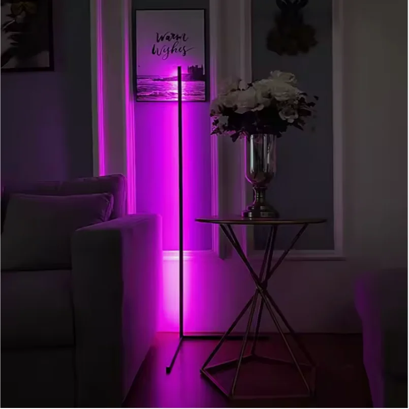 RGB Интеллектуальный современный минималистский светодиодный напольный светильник Умный домашний угловой для гостиной Вертикальная атмосфера освещения
