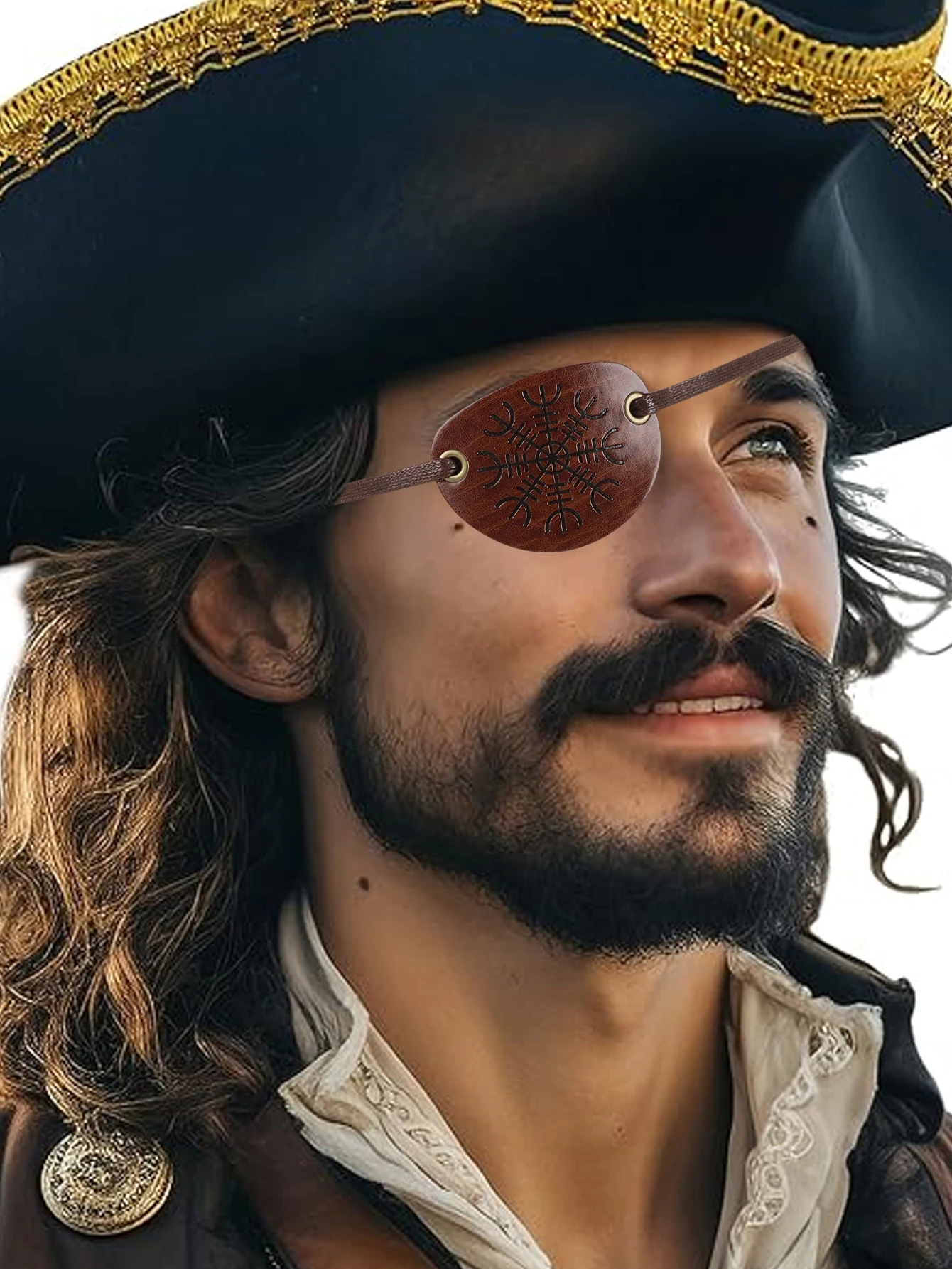 Halloween Pirate Captain Eye Patches Pirate Costume Accessories One Eye Patches