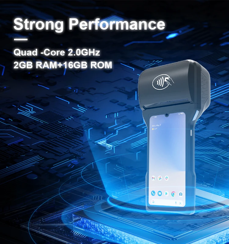 High Performance Scenario GMS Certified Safe OS Android 12 POS terminal with Barcode Scanner Z93
