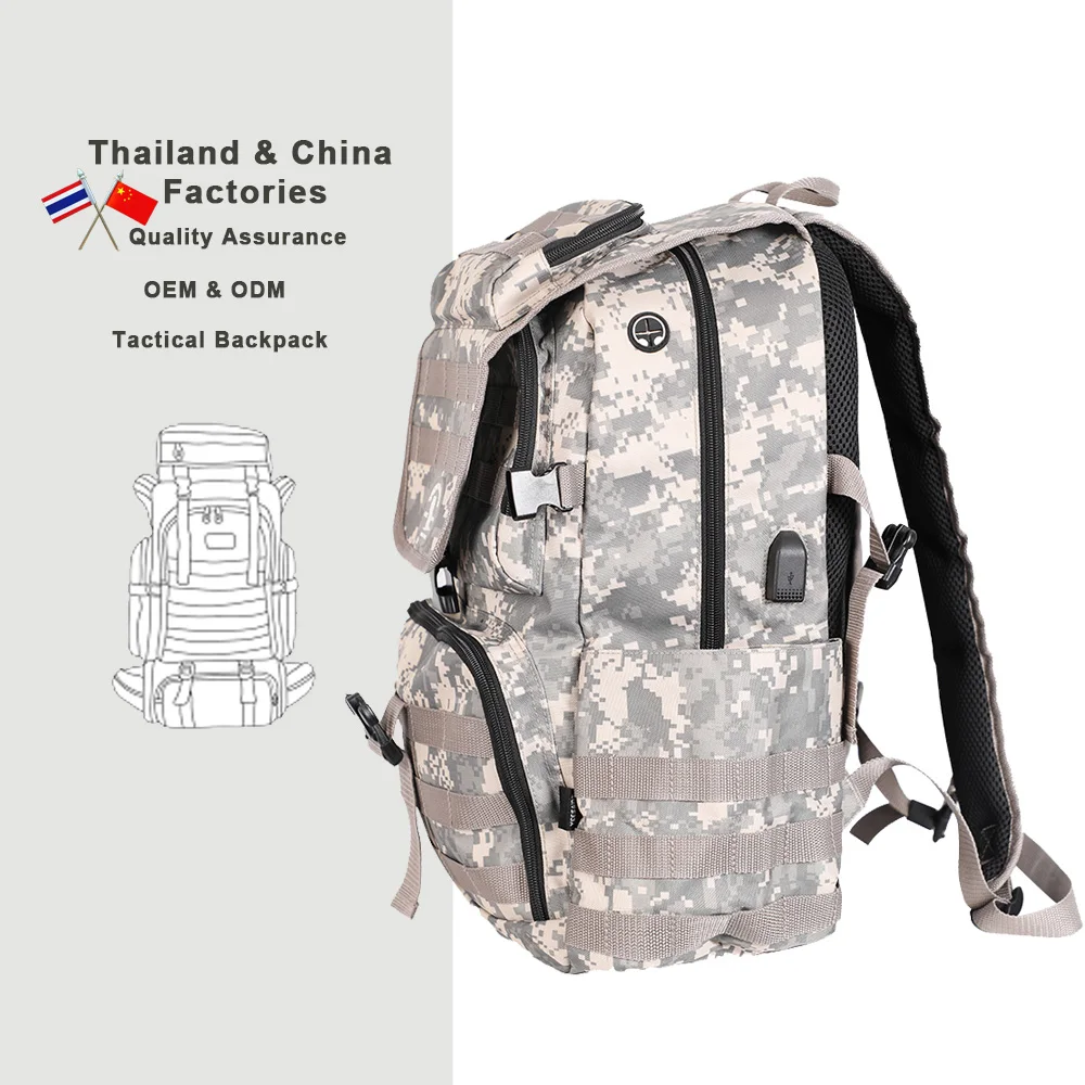 wholesale 20l 30l 35l 45l 50l multi-functional  outdoor waterproof tactical bag backpack custom tactical backpack