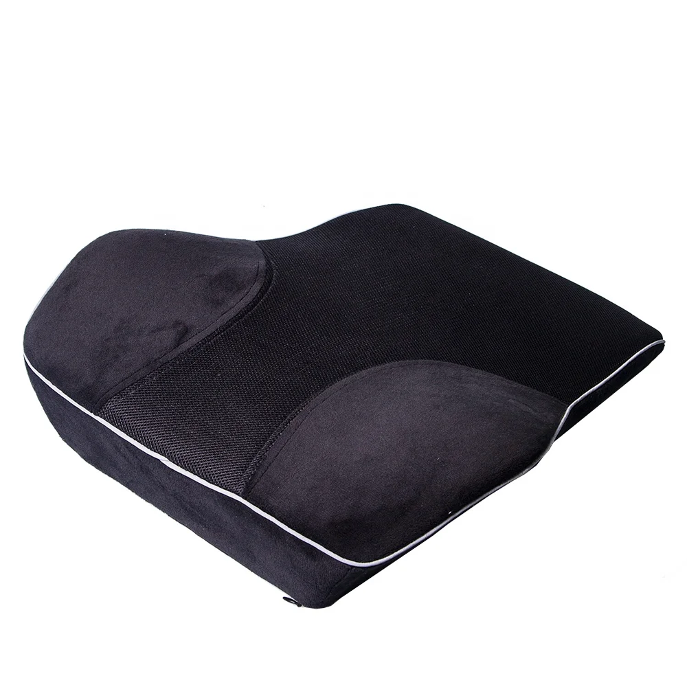Custom Brand Embroidery Cushion Covers Breathable Memory Foam Lumbar Back Support Car Office Chair Seat Cushion
