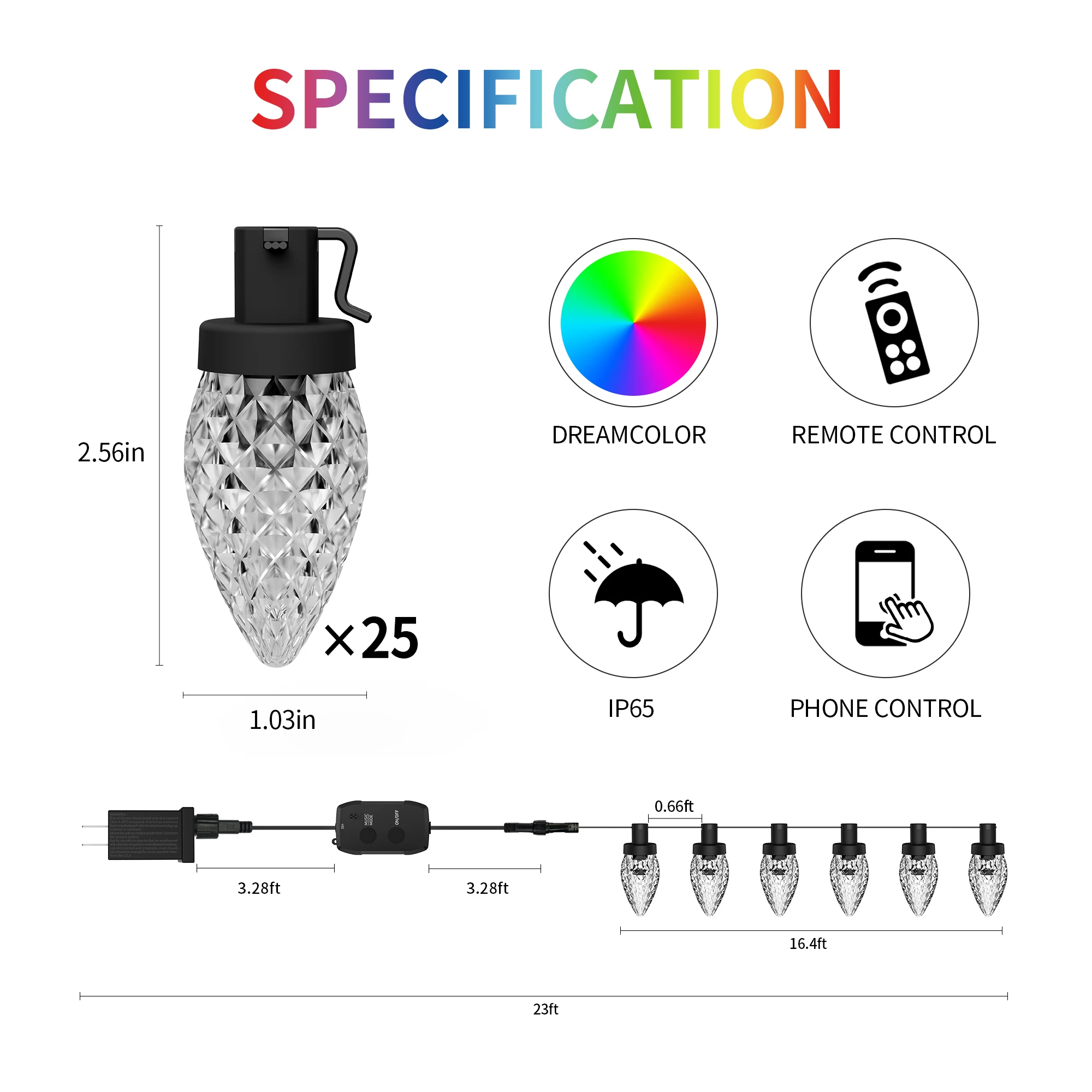 Led Christmas Garland 100 Led 33 Ft Strawberry String Indoor Outside Patio Fairy Lights Wedding Party Decor EU 220V US 110V