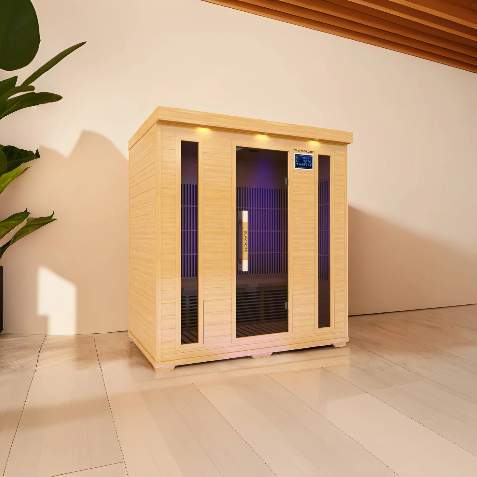 Deluxe custom 4 persons healthy Far infrared dry sauna 4 persons indoor family sauna room