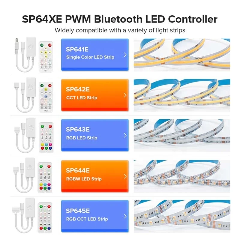 SP648E DC5-24V 2.4G Remote APP Control SPI RGB Pixel LED Controller