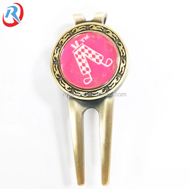 wholesale sale high quality magnetic foldable golf divot repair tools