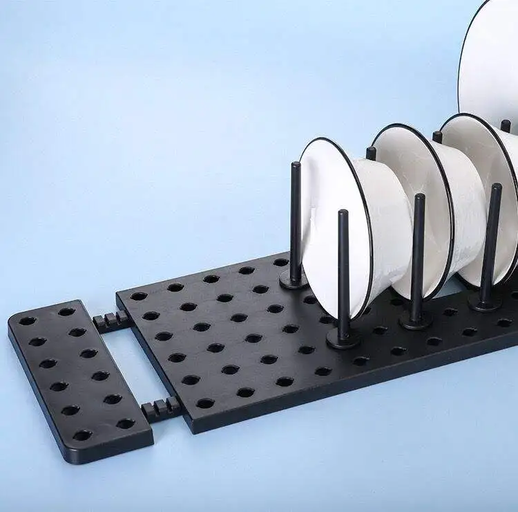 hot sell Built in bowl rack drawer in kitchen cabinet to store retractable partition plate tableware drain rack and storage rack