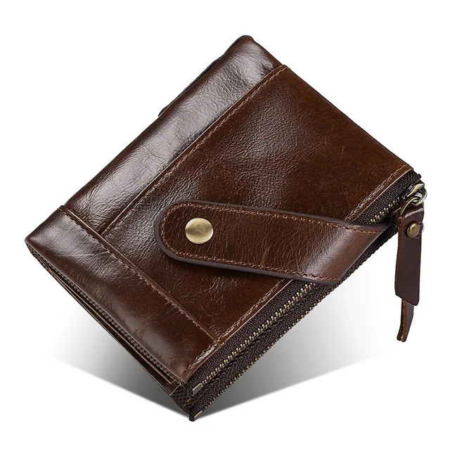 Vintage Men Wallet Genuine Leather Short Wallets Cowhide man Purse Coin Pocket wallet