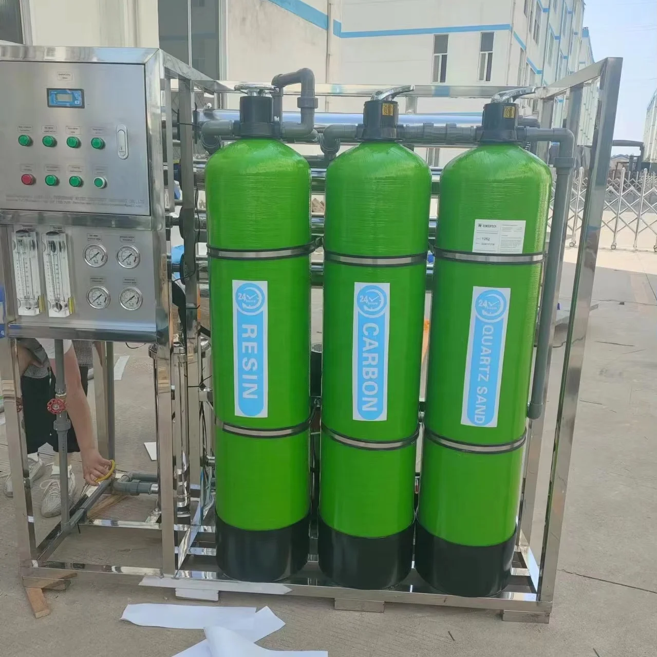 Ручной клапан для очистки воды с насосом