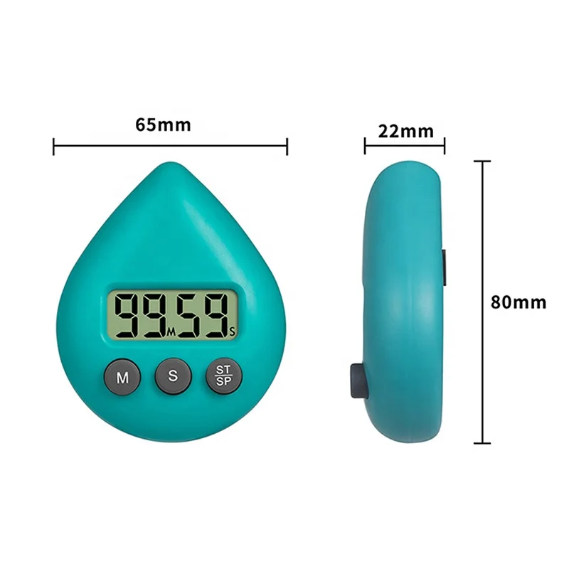 Hot Selling Products 2024 Dribble Desktop Digital Timer Colorful LED Counter Display Alarm Clock Manual Electronic Kitchen Timer