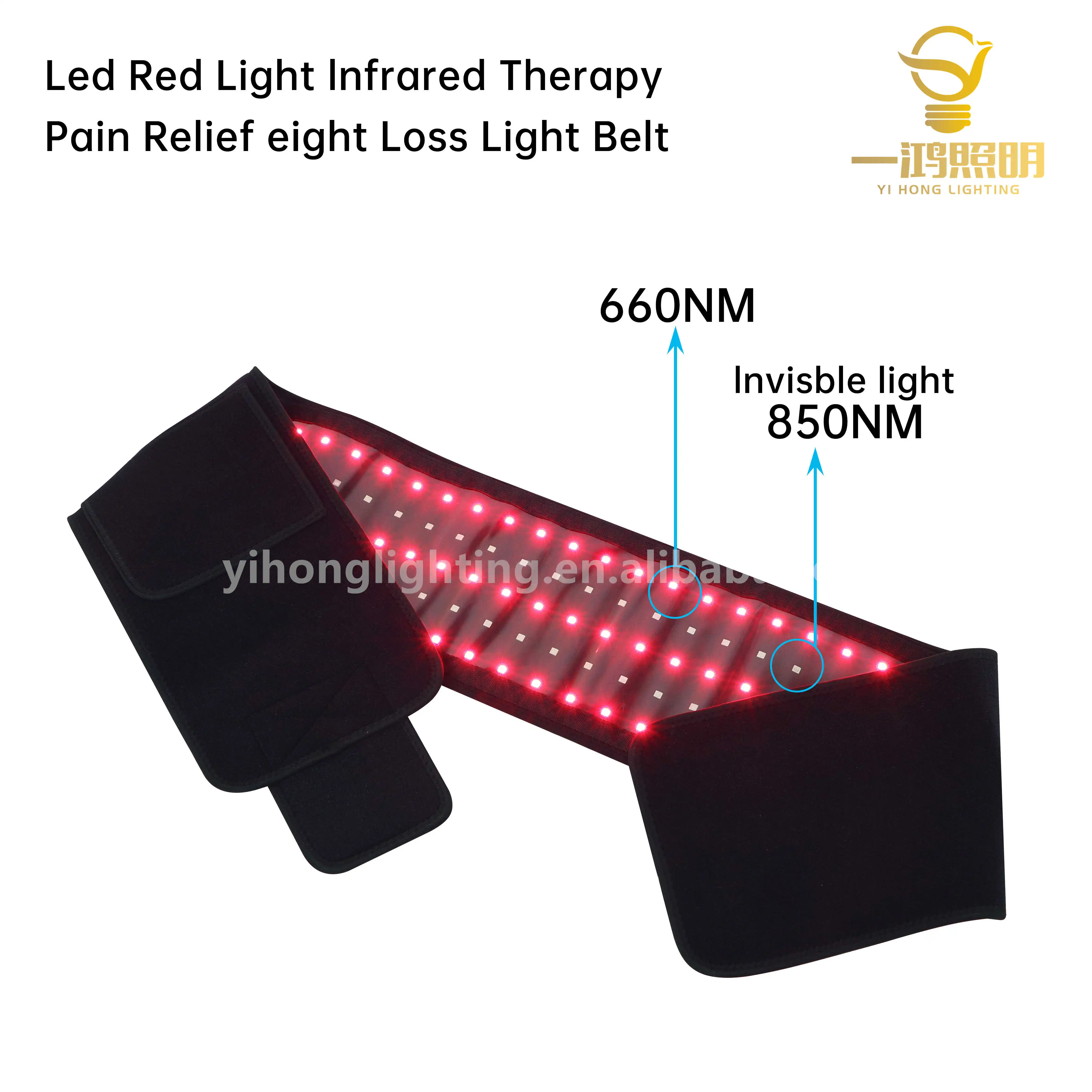 Exclusive Production Unique Design OEM Near Infared 660nm 850nm Red Led Light Therapy Belt With Power Bank Pocket