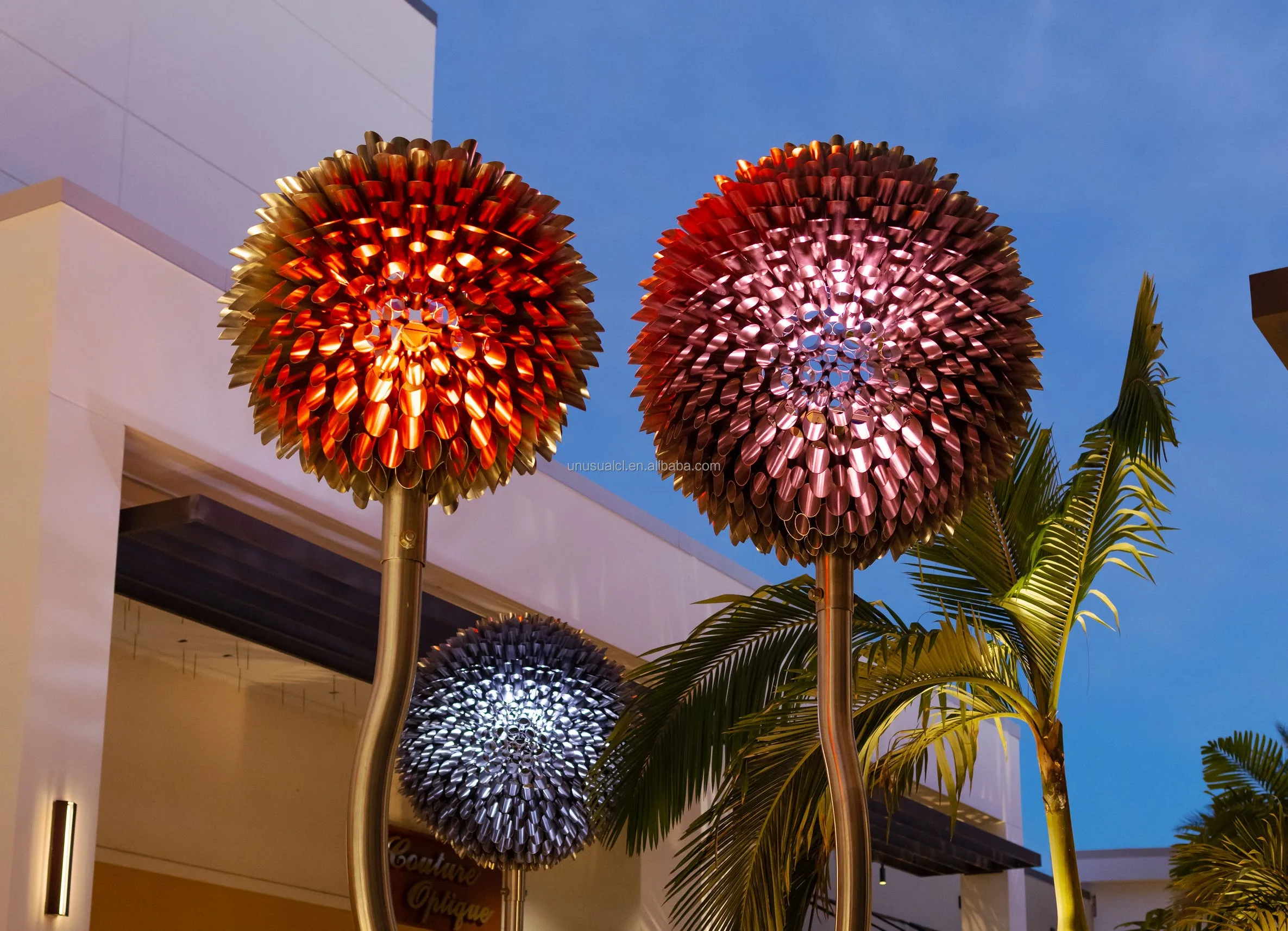 Outdoor Colorful ball Design Waterproof 3d Moon and Stars Ramadan Led Motif Decoration Light new year festival road street lamp