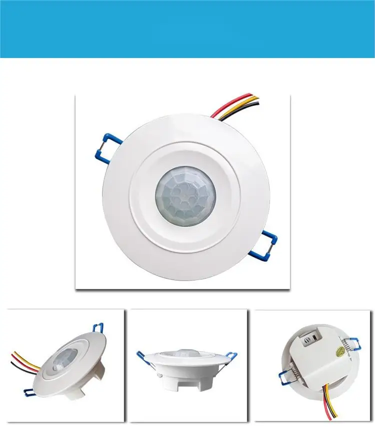 TUODI Factory Price 12V 220V PIR Ceiling Motion Sensor Detector Light Switch Sense 5-7m for Hallway Bathrooms Basements Garages