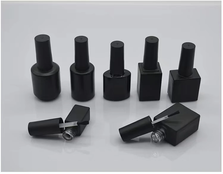 5ml 10ml 15ml Gel Nail Polish Custom Logo Empty Square Glass UV Gel Nail Polish Bottle With Brush