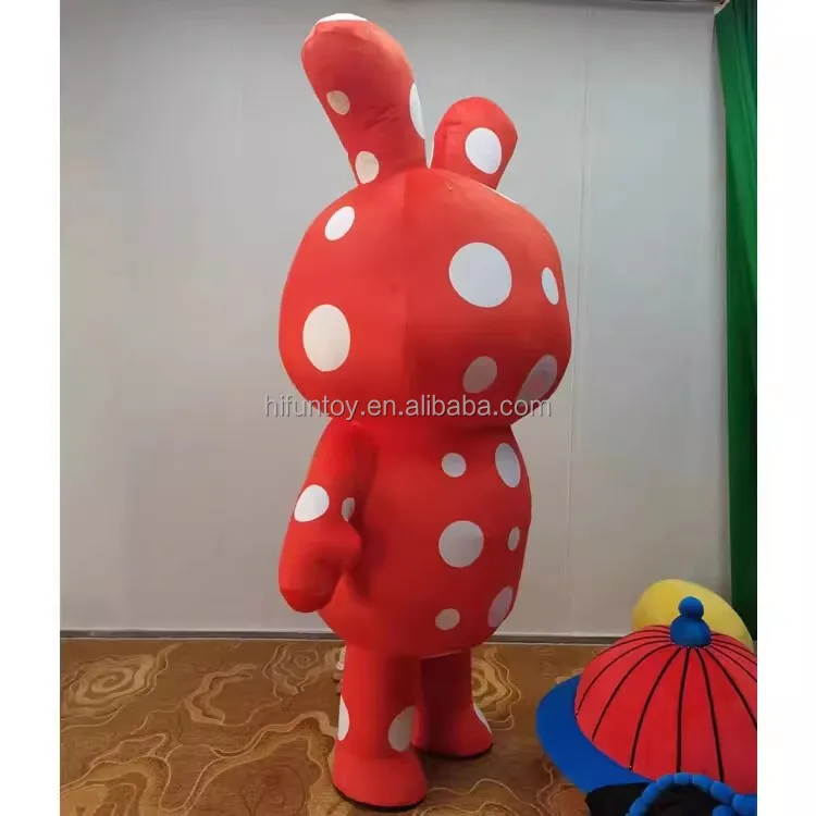 Funtoys High quality Custom Colorful inflatable rabbit mascot costume inflatable bunny cartoon costume for Carnival party