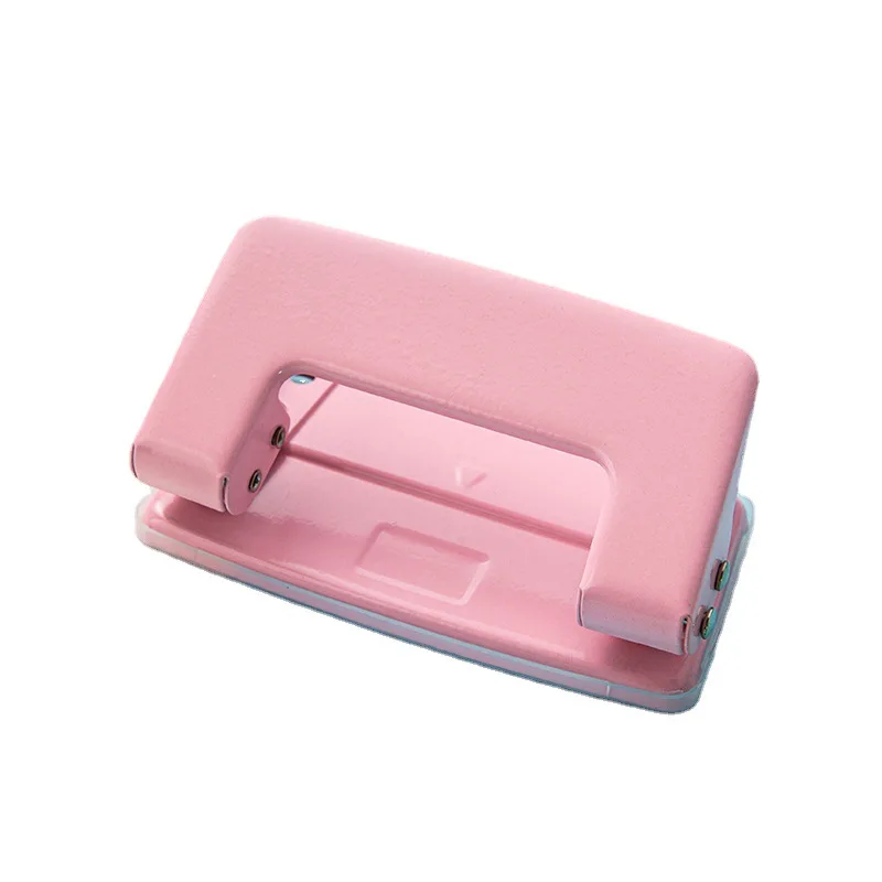 Macaron Color Small Double Hole Punch 6mm Round Manual Hole Punch Office 2 Hole Punch