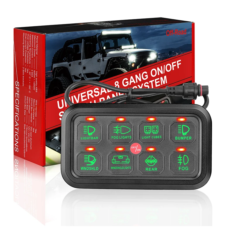 Стробоскоп твердый рисунок вспышки с разъемом провод освещенные светодиоды Универсальная автомобильная умная панель переключателя стробоскопа