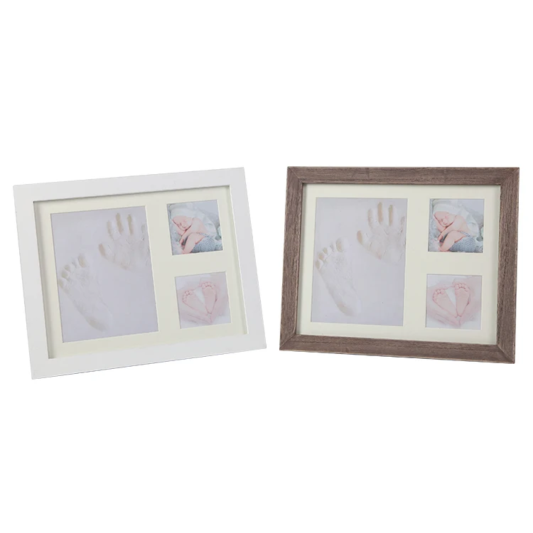 Newborn Keepsakes Photo Frame Clay baby foot printing baby handprint and footprint makers kit for mother day gifts