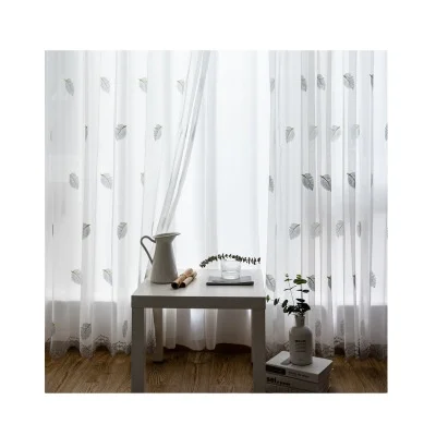 luxury readymade curtain voile--spun polyester high twist sheer voile fabric for scarf curtin