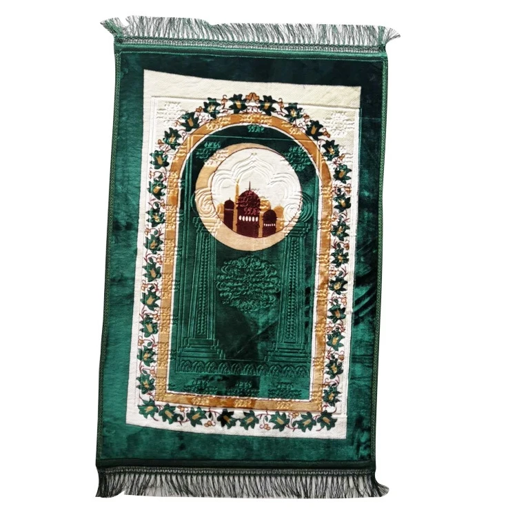 Thick Muslim Prayer Rug Tapis De Priere Vintage Pattern Printed Islam Prayer Rugs