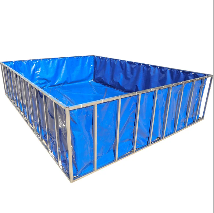 Thickened Pvc Fish Tarpaulin Pond Waterproof Aquaculture Pond  Round or Square Pvc Fish Pond for Fish Farms