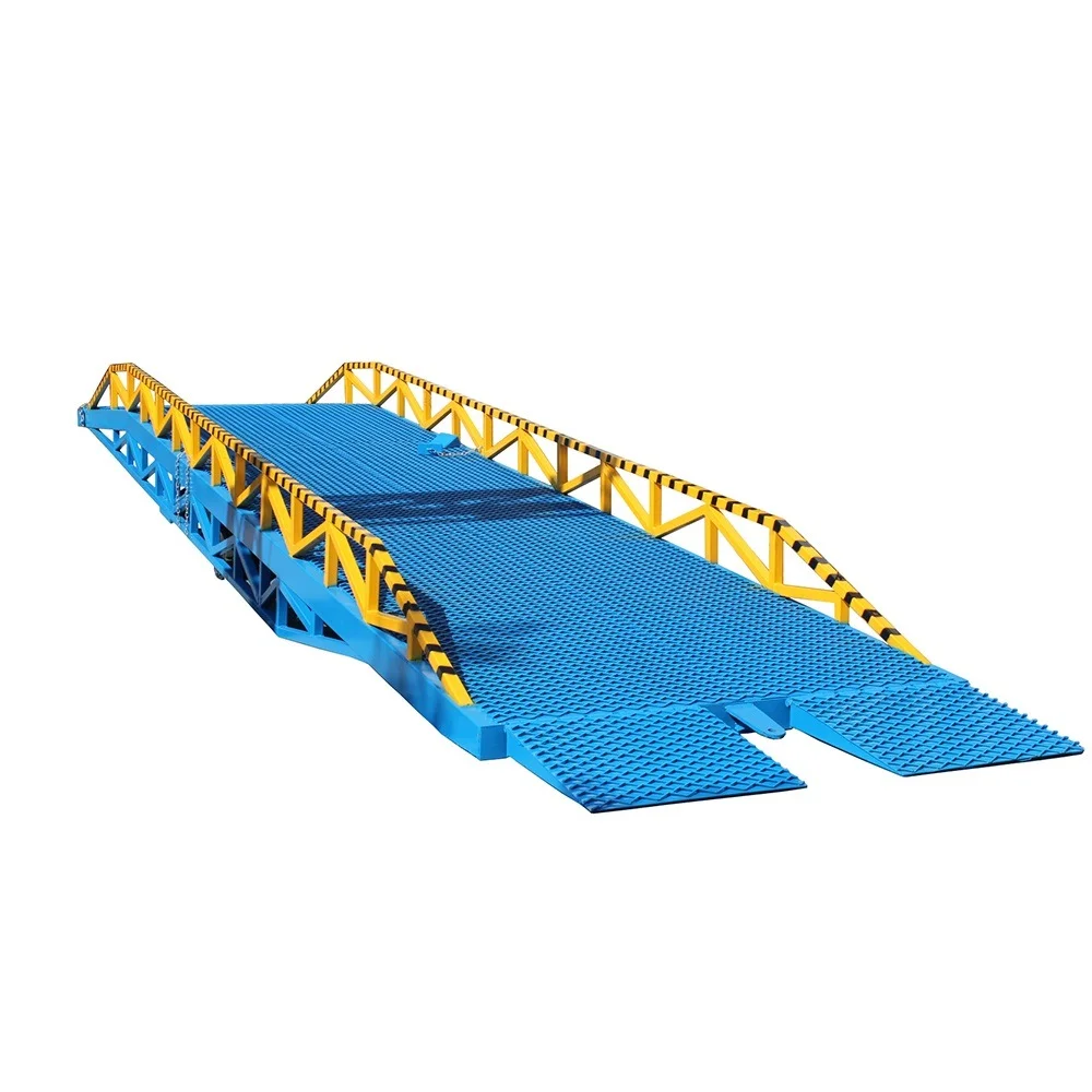 Customized Mobile Forklift Landing Hydraulic Dock Ramp Electric Container Loading Dock Yard Leveler With Controller