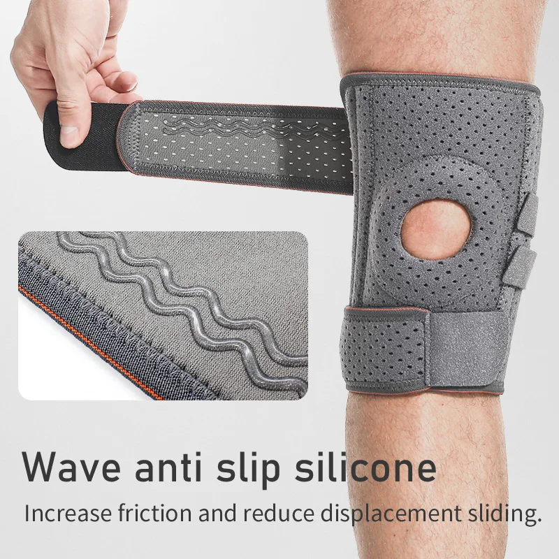 Aolikes adjustable compression knee brace football patella support strap for sport protective knee pads for men and women